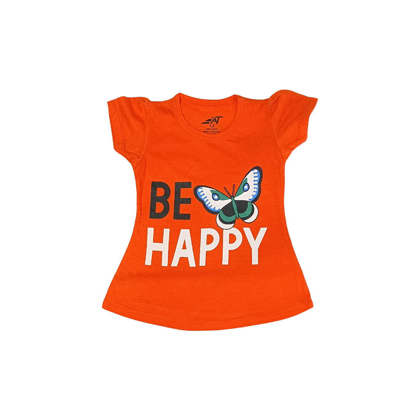 Summer Girl Orange BE HAPPY Shirt