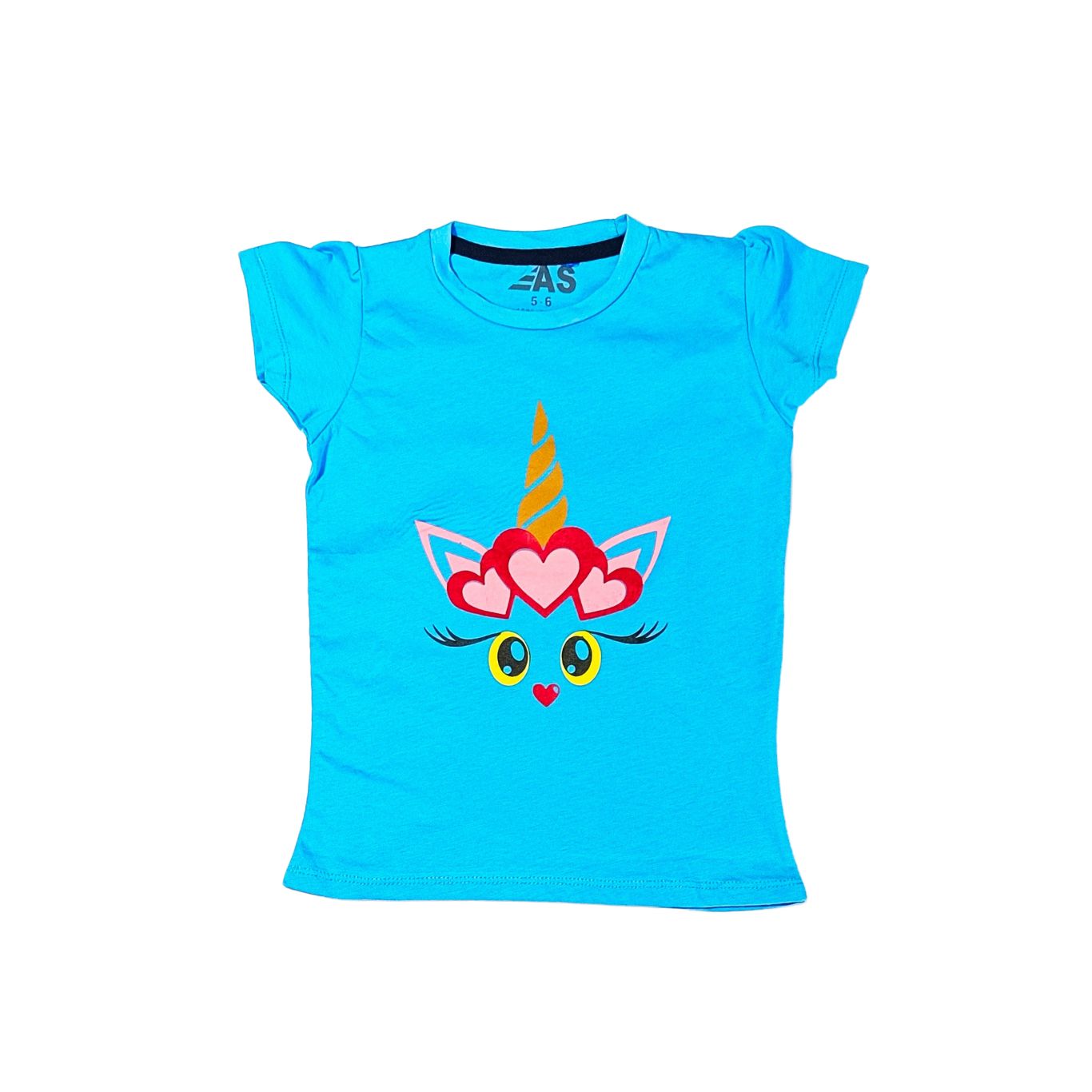 Girls Unicorn Blue T-Shirt