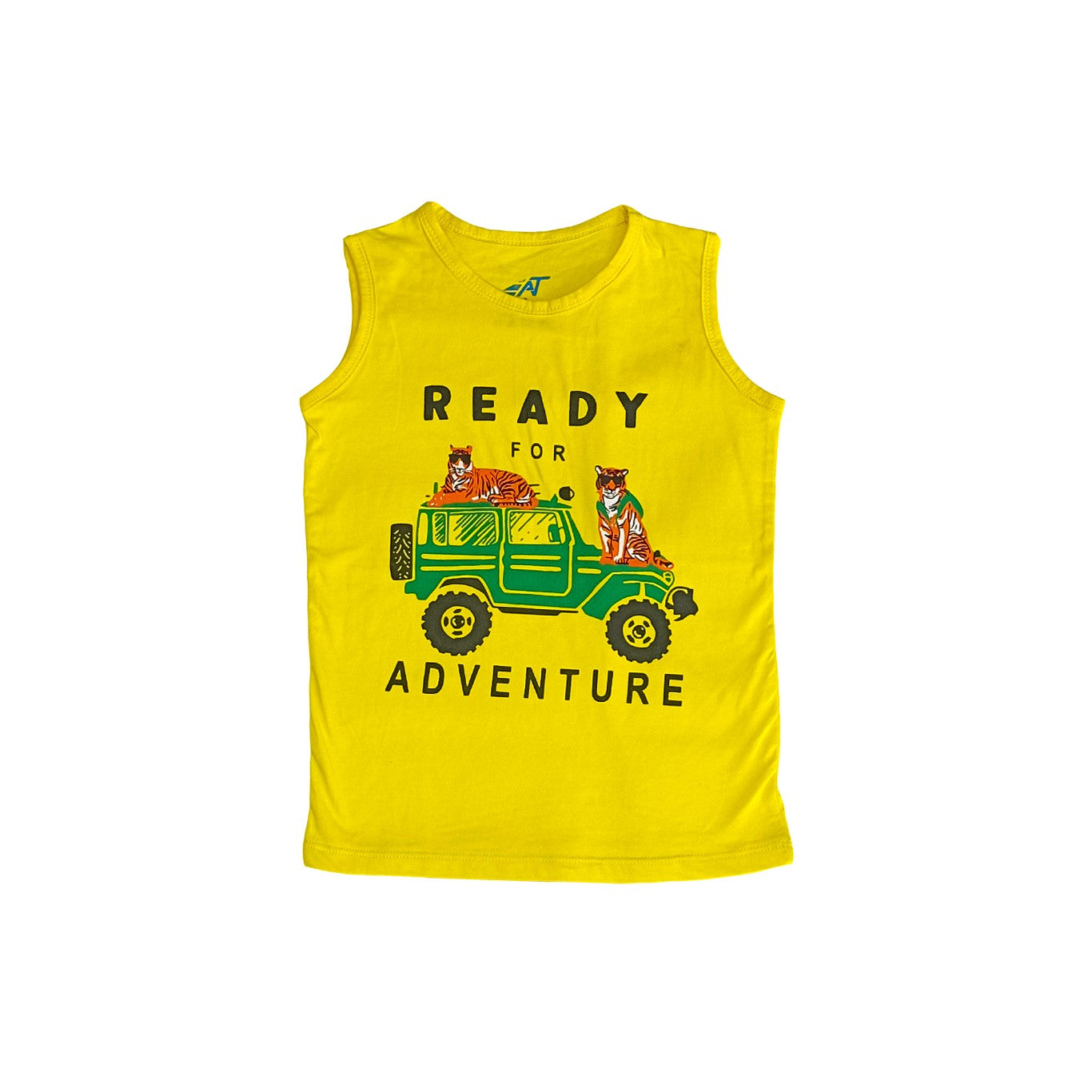 summer Boys READY FOE ADVENTURE Yellow Sando Shirt