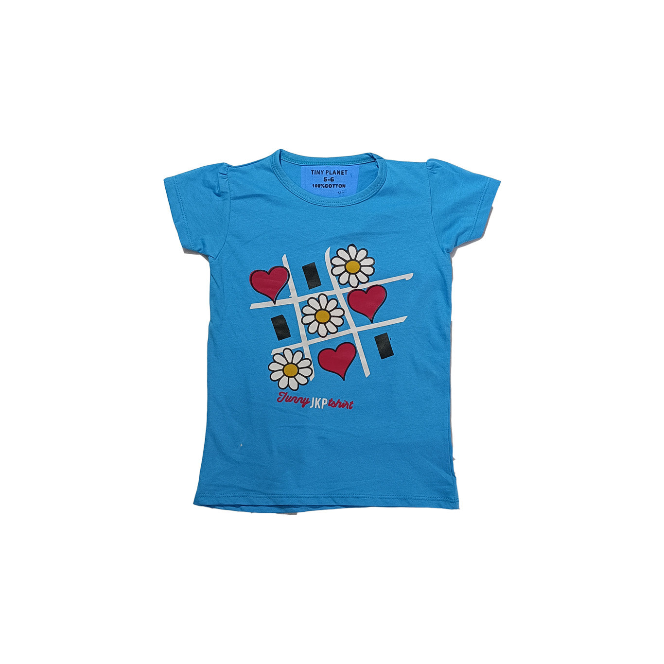 Summer Girl Blue Heart  T-Shirt