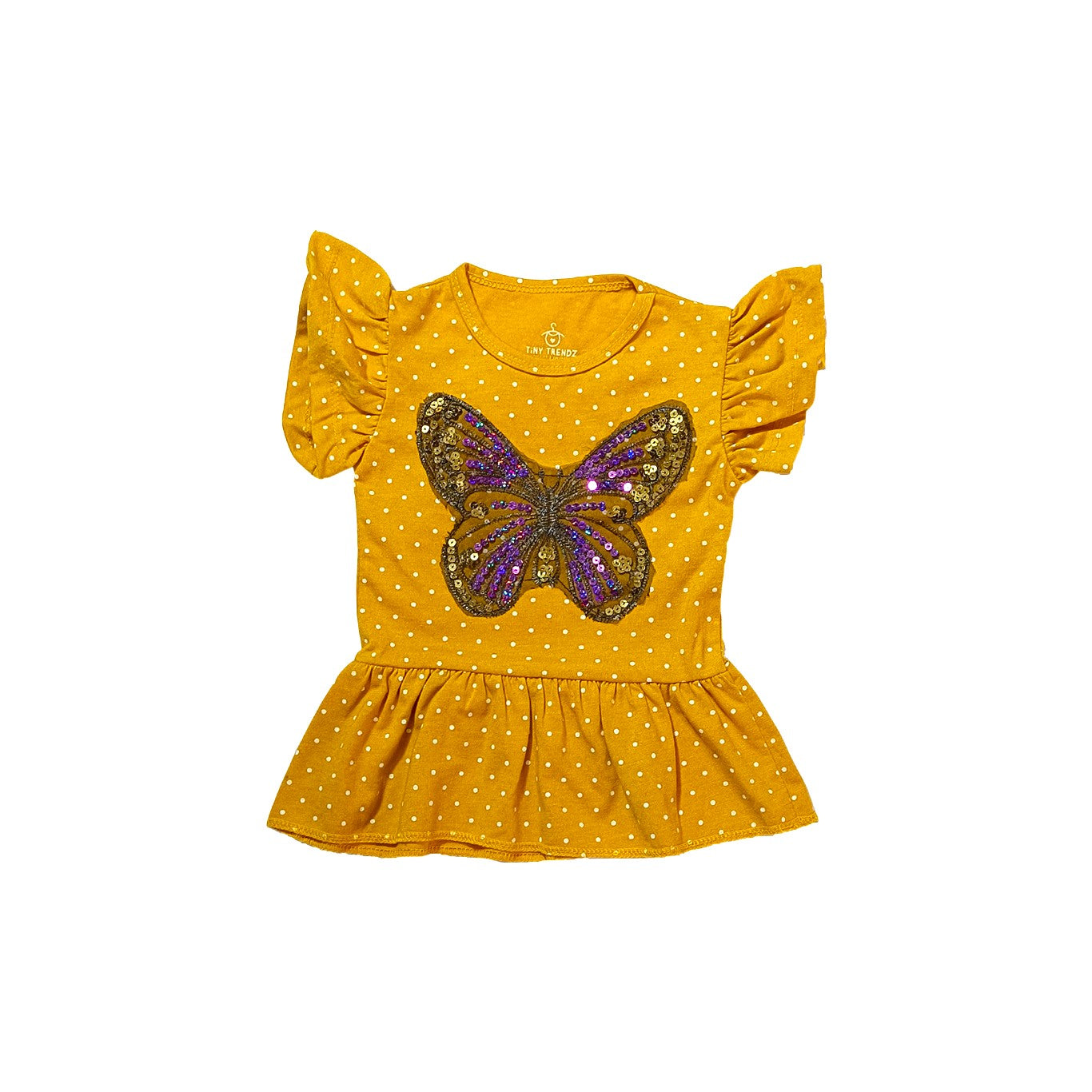 Summer Girl Butterfly Yellow shirt