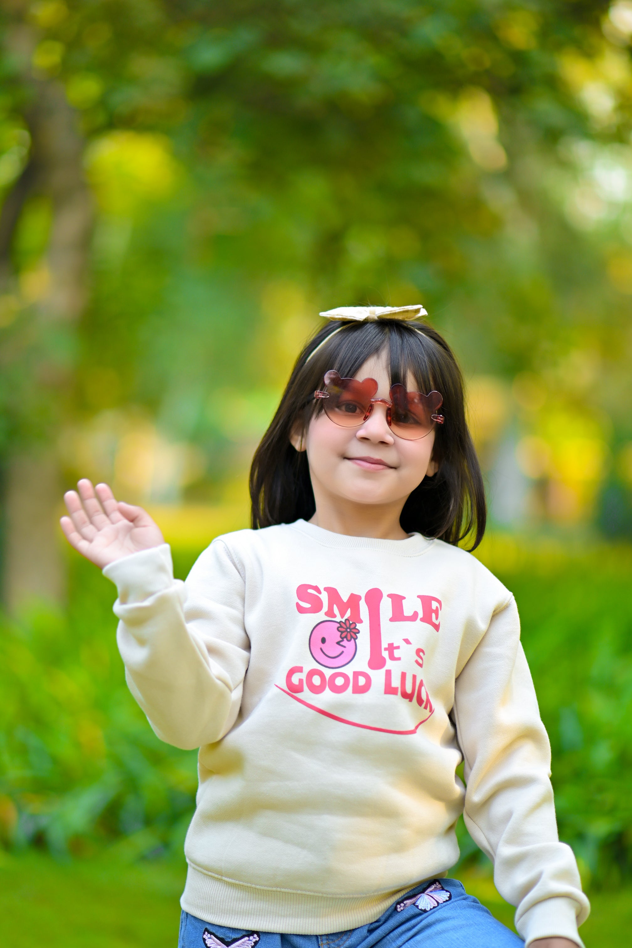 Girls Smile Sweat Shirt