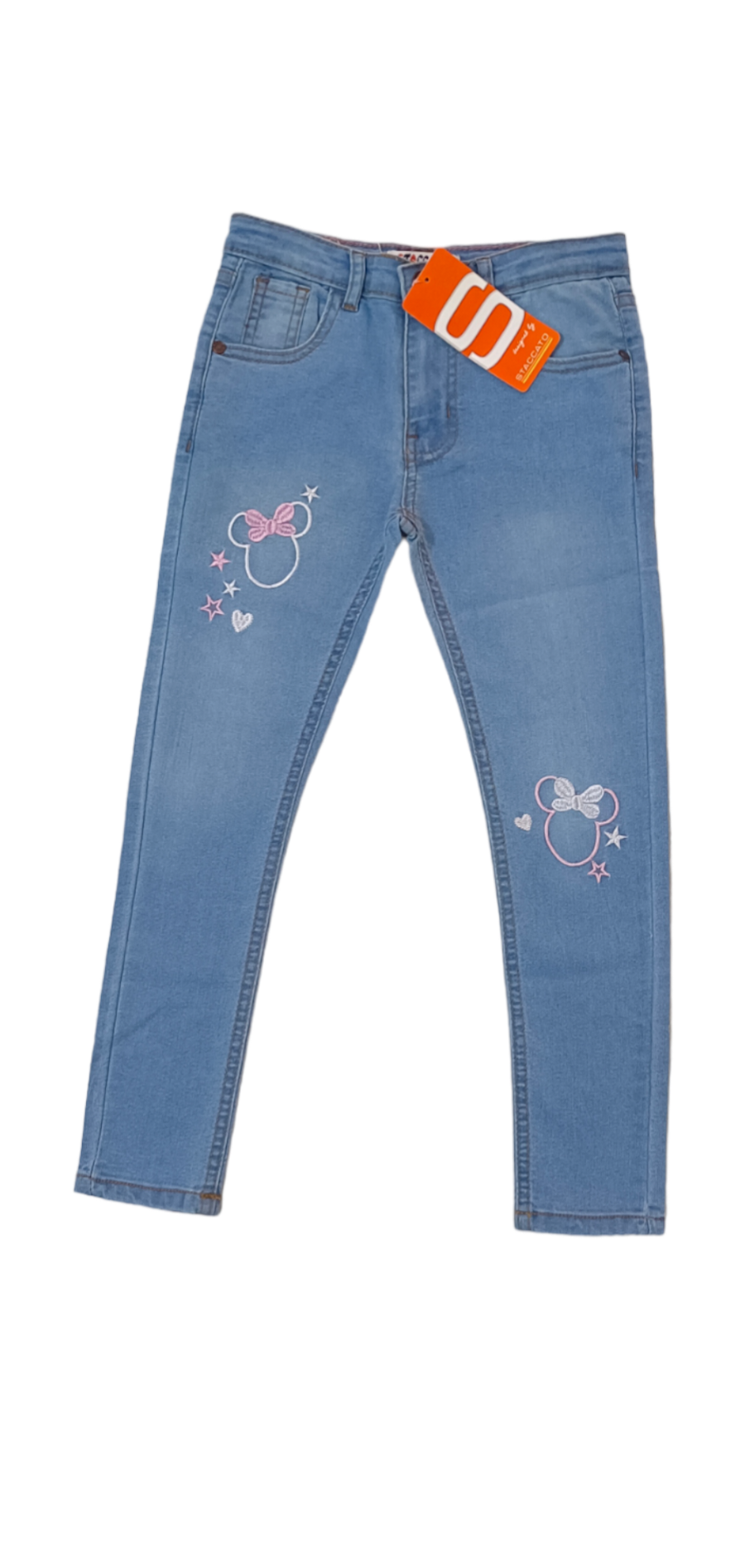 Blue Girls Minni Embroidery Pant