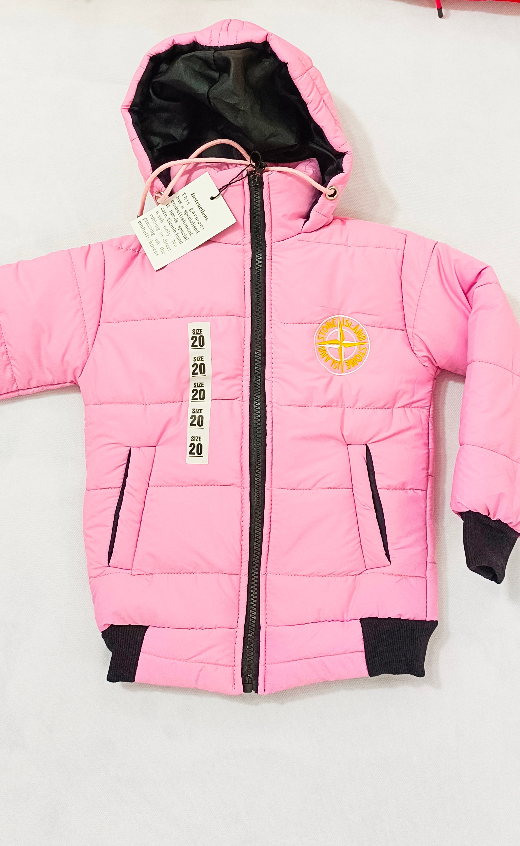 Girls Pink Puffer Jacket