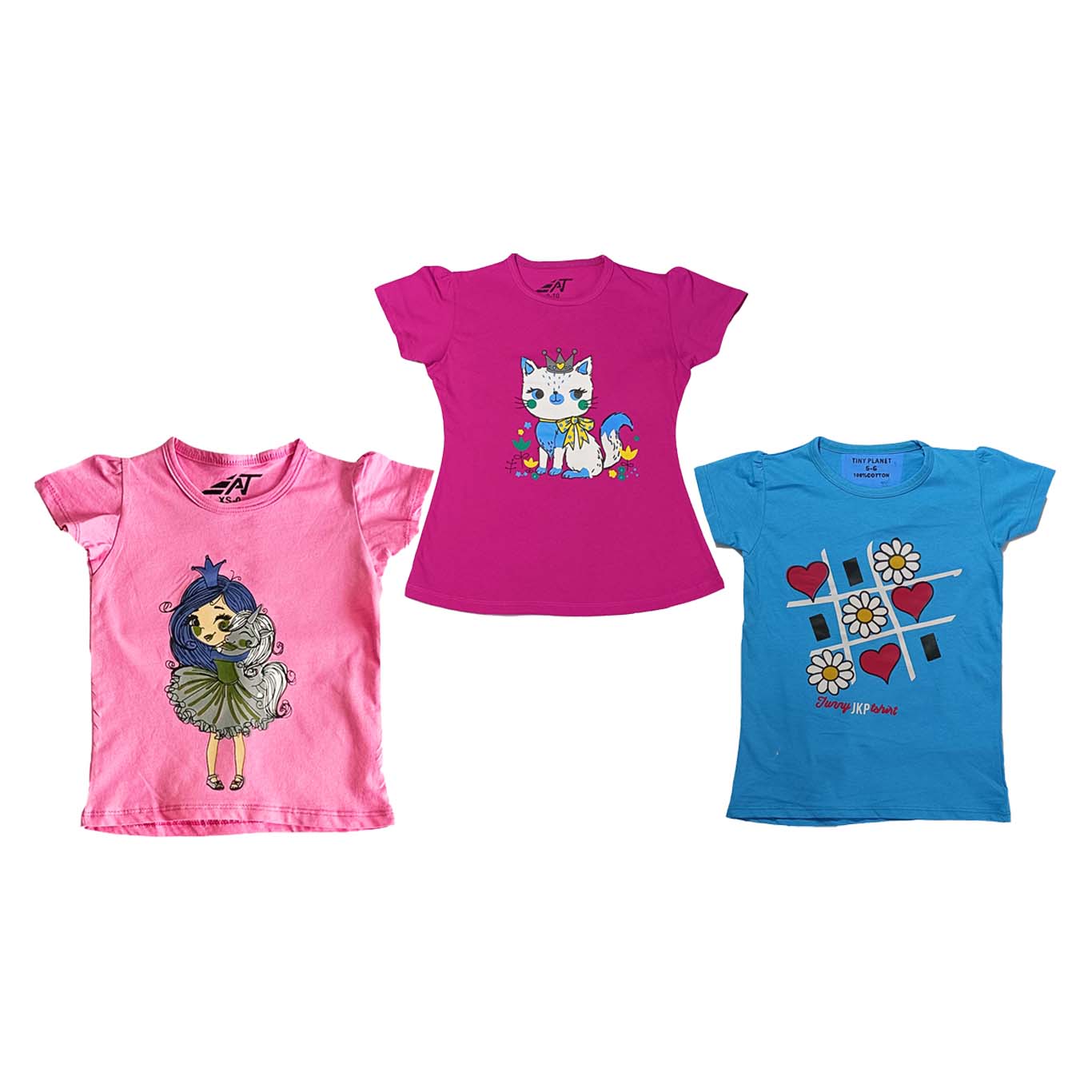 Summer Girl pack of 3 T-Shirts for 9-10 Year