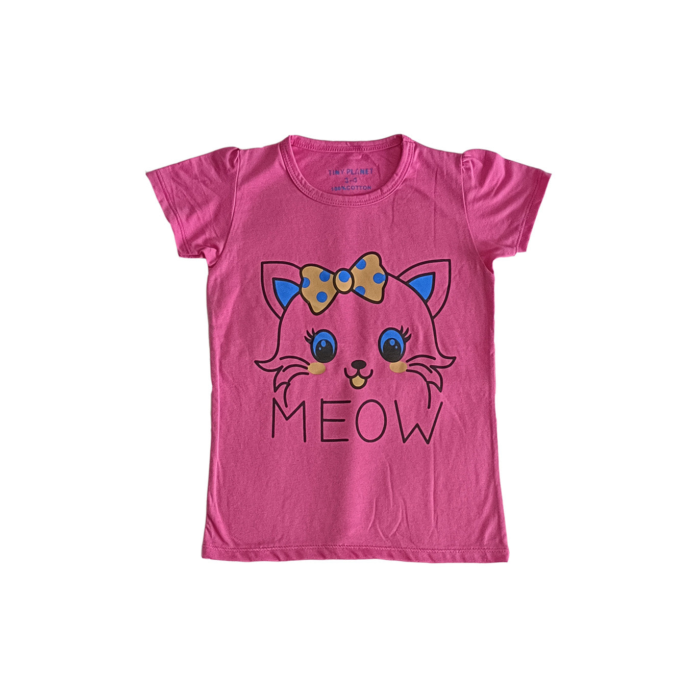 Girls summer MEOW Pink Sweat Shirt