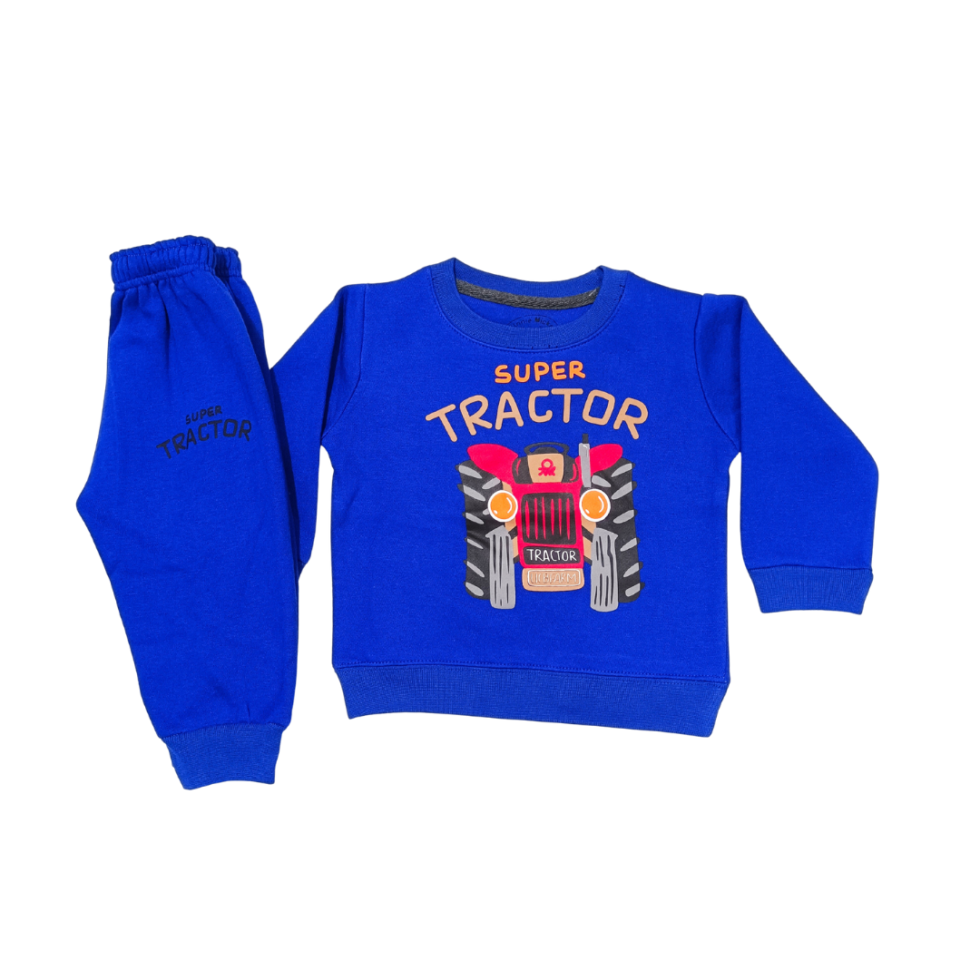 Boys Winter Tractor Print Tracksuite