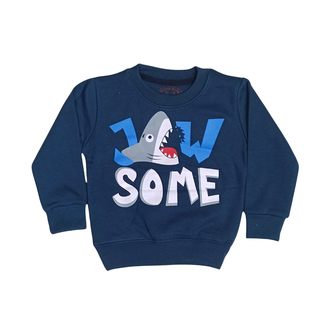 Blue Flece Sweat Shirt