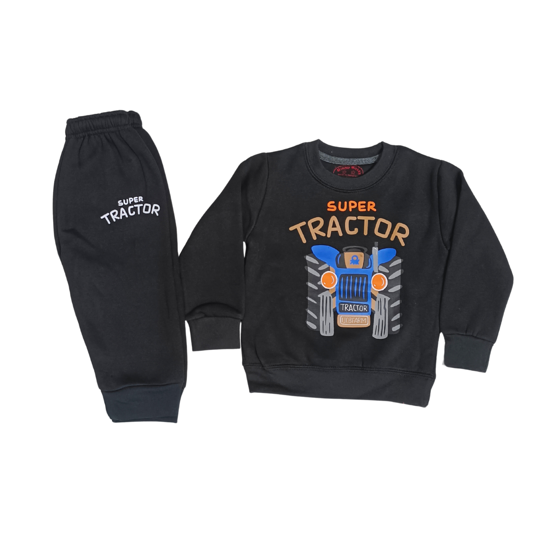 Boys Winter Tractor Print Tracksuite