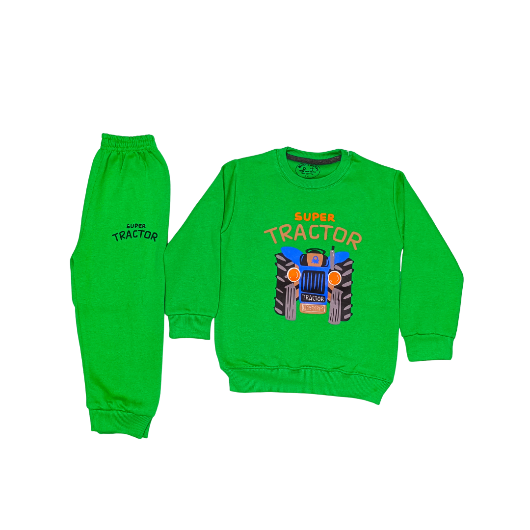 Boys Winter Tractor Print Tracksuite