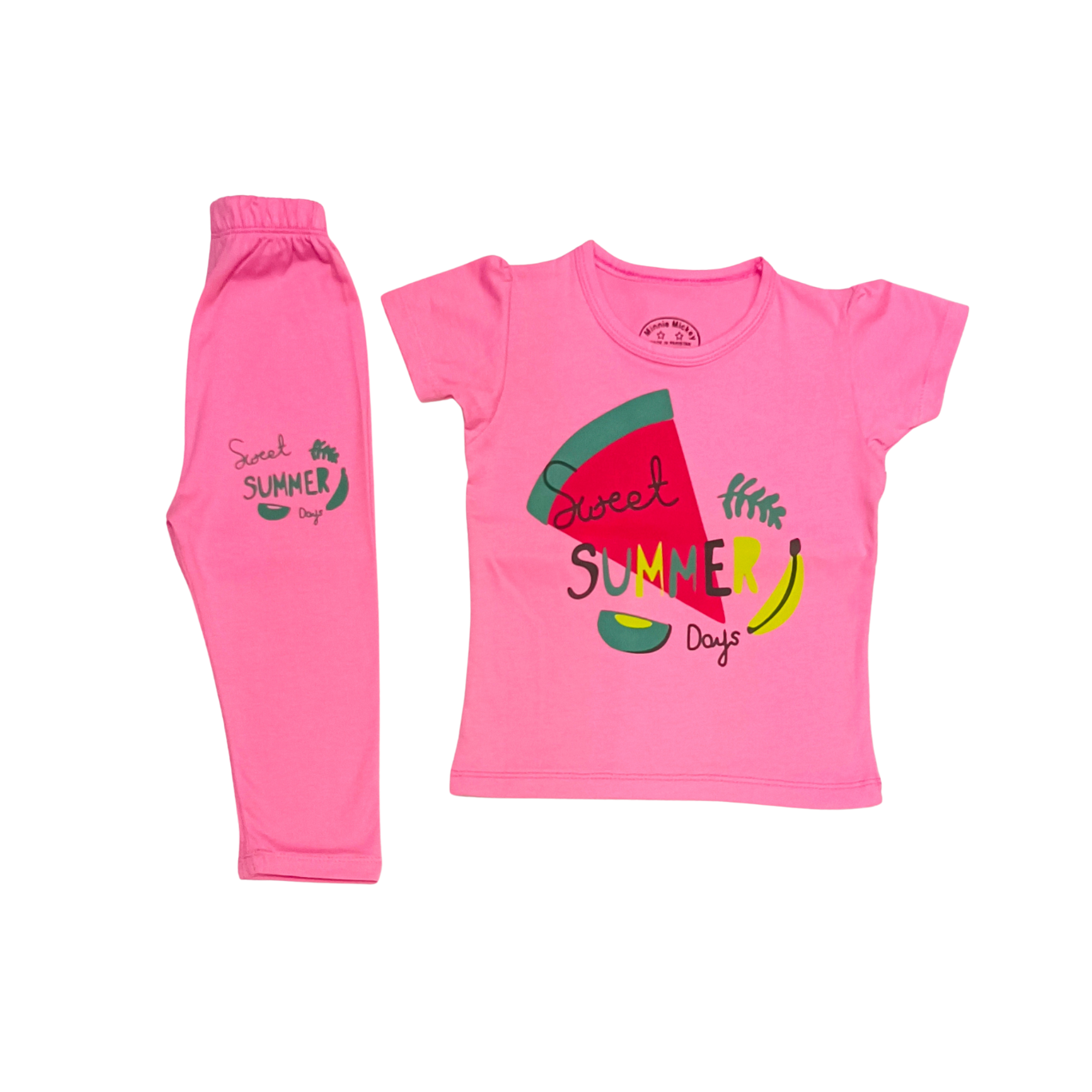 Girls Summer watermelon pink Track Suite